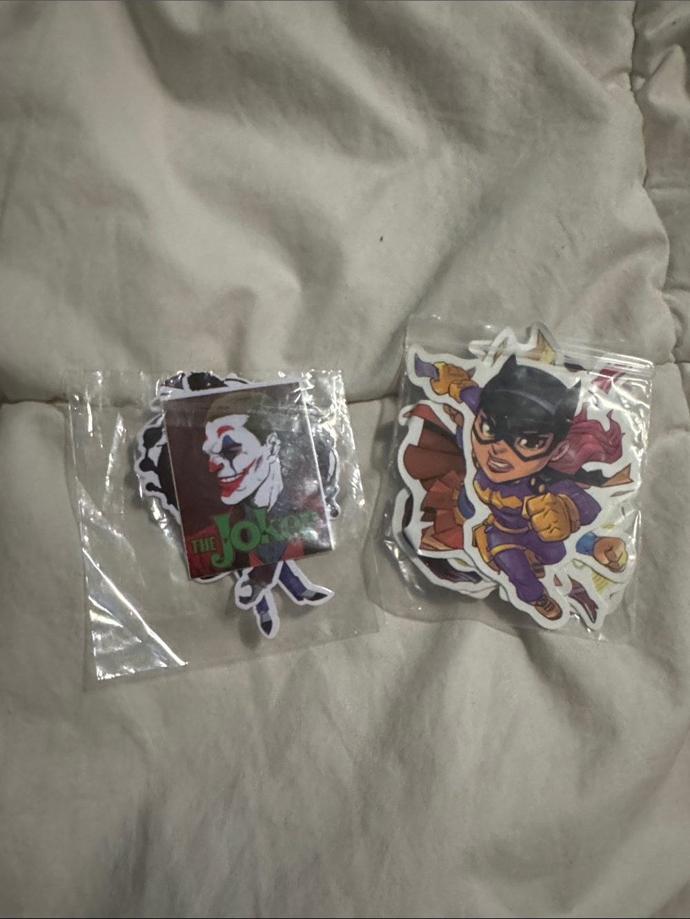 Joker & Batgirl Chibi Sticker Pack - Colorful Comic Characters